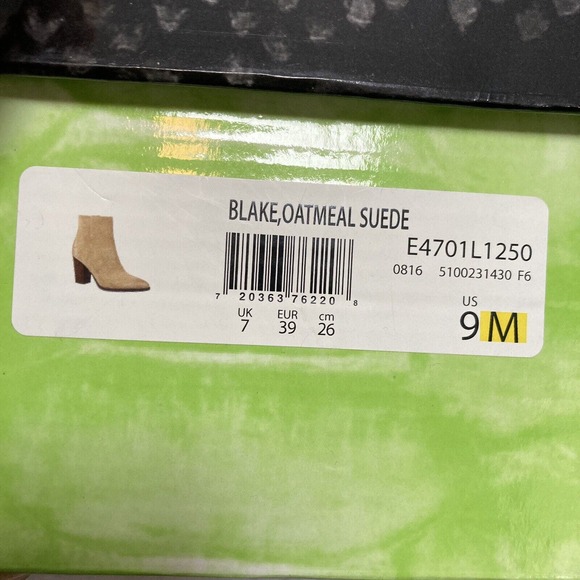 Sam Edelman Boots Womens Size 9M Brown Blake Oatmeal Suede Block Heel‎ - Picture 9 of 9